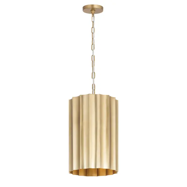 Allegra One Light Pendant in Weathered Brass - Image 1