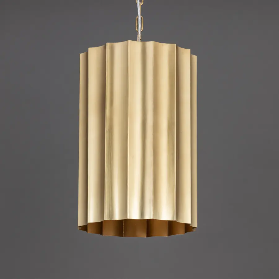 Allegra One Light Pendant in Weathered Brass - Image 2