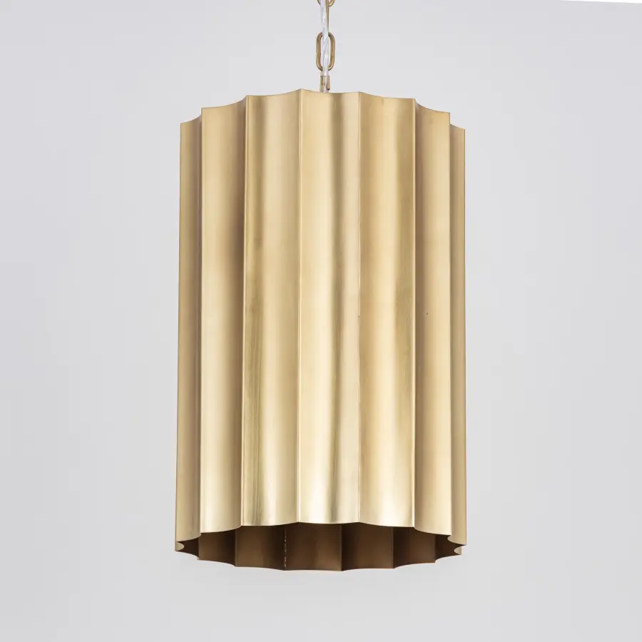 Allegra One Light Pendant in Weathered Brass - Image 3