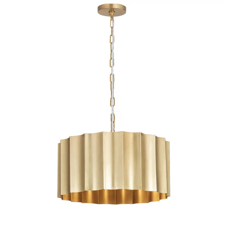 Allegra One Light Pendant in Weathered Brass - Image 1