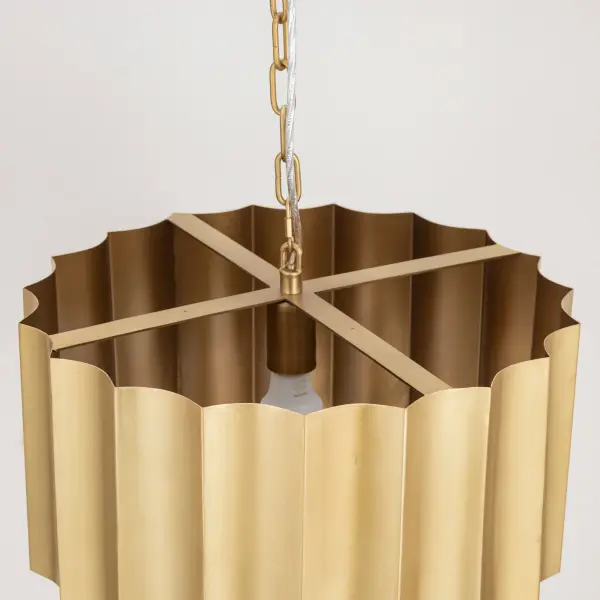 Allegra One Light Pendant in Weathered Brass - Image 4
