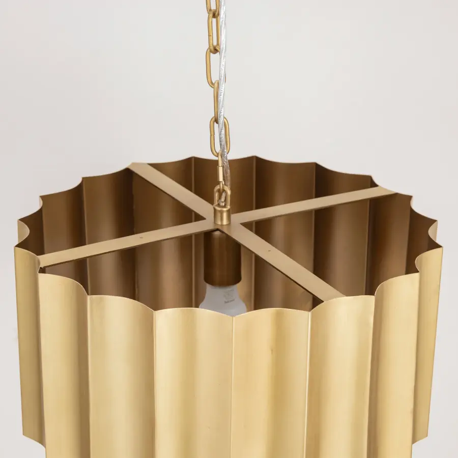 Allegra One Light Pendant in Weathered Brass - Image 4