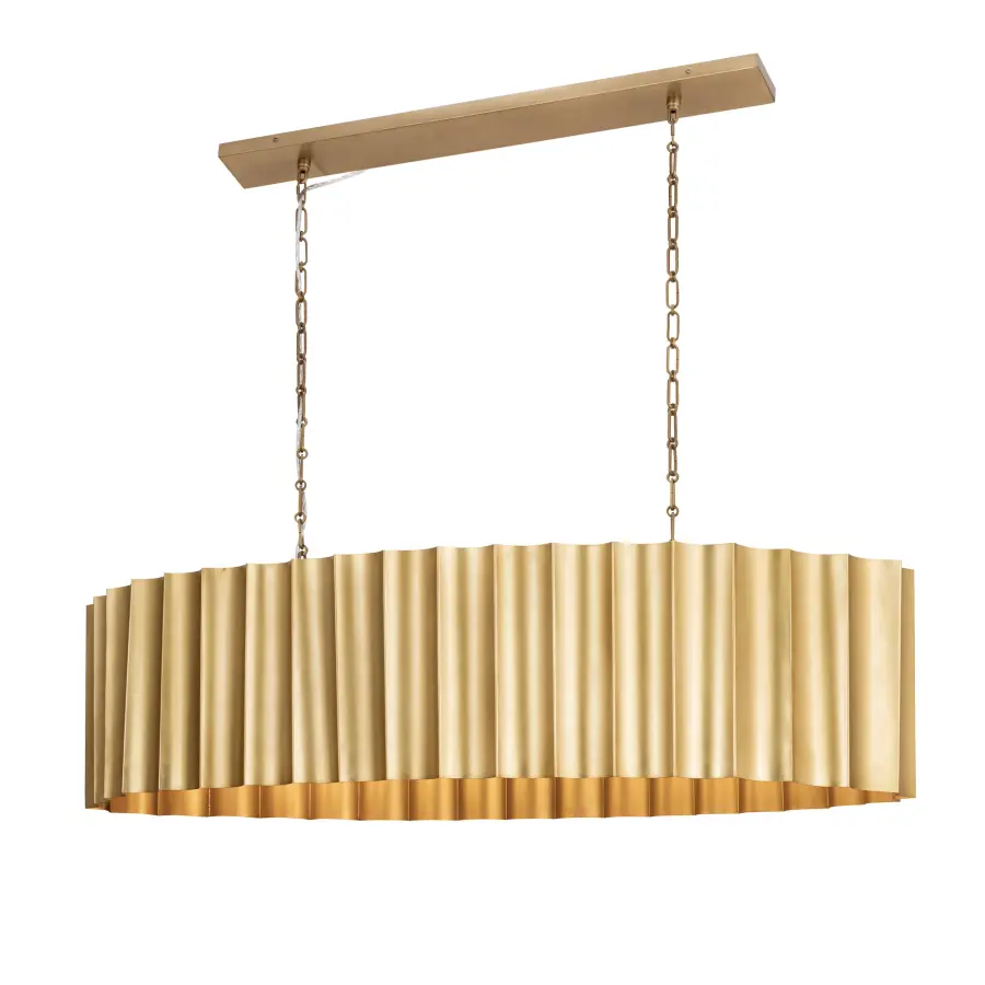 Allegra Five Light Linear Pendant in Weathered Brass - Image 1