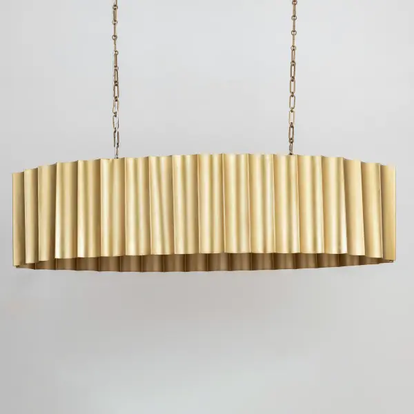 Allegra Five Light Linear Pendant in Weathered Brass - Image 2
