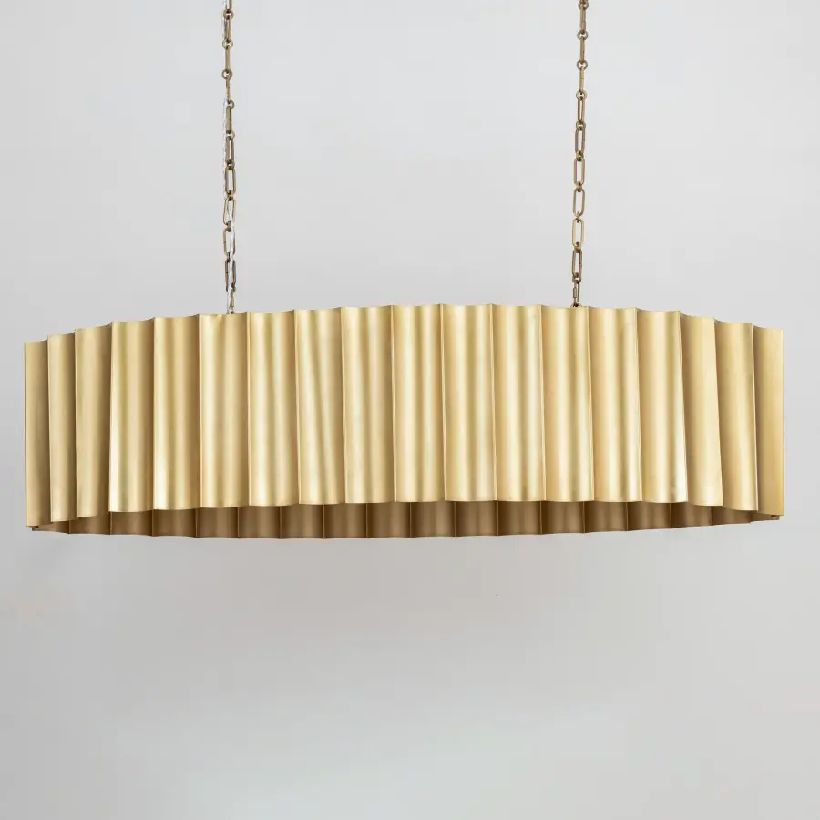 Allegra Five Light Linear Pendant in Weathered Brass - Image 2