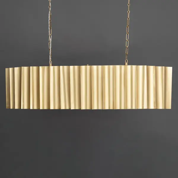 Allegra Five Light Linear Pendant in Weathered Brass - Image 4