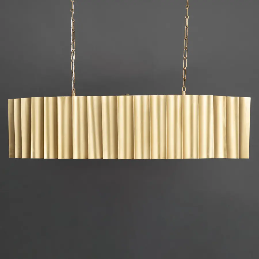 Allegra Five Light Linear Pendant in Weathered Brass - Image 4