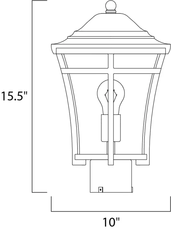 Maxim Lighting's Balboa VX Collection is made with Vivex, a material twice the strength of resin, is non-corrosive, UV resistant and backed with a 5-Year Limited Warranty. Balboa VX features our Copper Oxide finish and Golden Frost glass. - alternate view