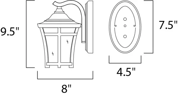 Maxim Lighting's Balboa VX Collection is made with Vivex, a material twice the strength of resin, is non-corrosive, UV resistant and backed with a 5-Year Limited Warranty. Balboa VX features our Copper Oxide finish and Golden Frost glass. - alternate view