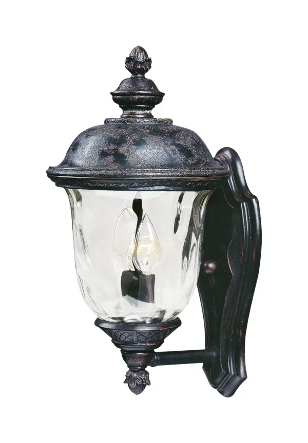 Maxim Lighting's Carriage House VX Collection is made with Vivex, a material twice the strength of resin, is non-corrosive, UV resistant and backed with a 5-Year Limited Warranty. Carriage House VX features our Oriental Bronze finish and Water Glass.