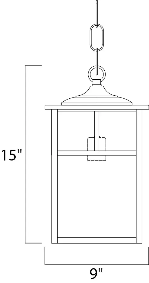 Coldwater is a traditional, craftsman/mission style collection from Maxim Lighting International in Burnished with Honey glass. - alternate view