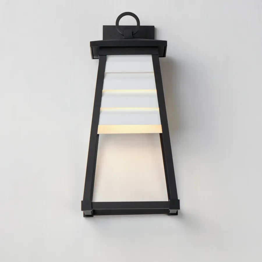 Shutters One Light Outdoor Wall Sconce in White / Black - Image 3