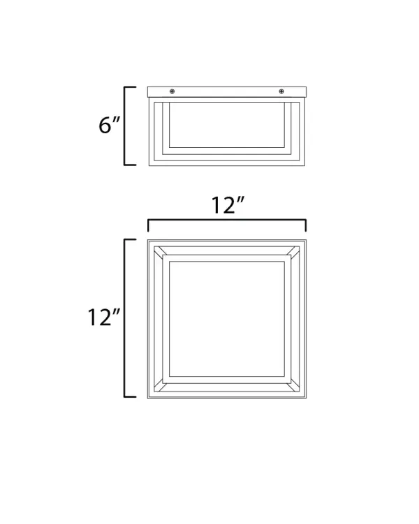 A dual framed structure creates dimension on these outdoor lighting fixtures that is both contemporary and transitional. The construction consists of two frames of square tubing and squared components. The inner frame's Clear Seedy glass reduces glare from the light and appears dirt-free for longer periods. This is a comprehensive collection to brighten all areas of your outdoor space, available in various sized sconces as well as hanging and post configurations. - alternate view