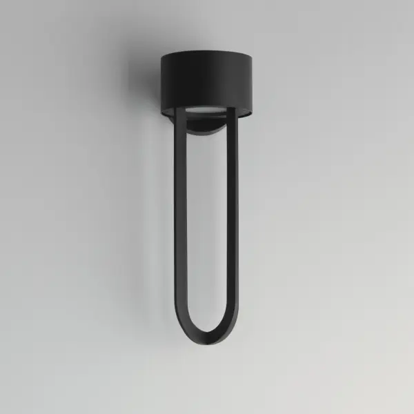 A bold modern design, the Quayside collection features intersecting aluminum frames that elegantly curve to meet at the base. Integrated cutting-edge LED technology provides ample downward lighting while maintaining Dark Sky compliance. Finished in a sleek Matte Black and crafted from Maxim's durable Vivex composite material, these fixtures are engineered to withstand the harshest climates. The collection includes a full range of outdoor lighting solutions, with multiple sconce sizes, a pendant, and a flush mount configuration to suit any exterior space. - alternate view