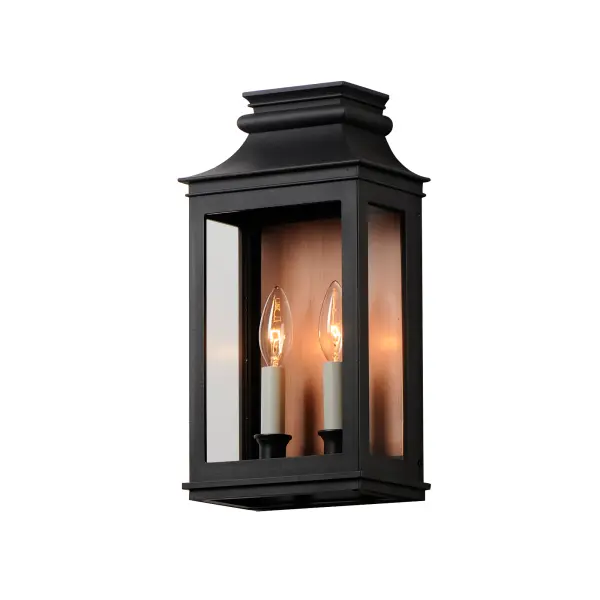 Inspired by classic colonial design, these climate-tough pocket sconces offer traditional charm and stylish finish combinations. Clear glass allows unobstructed light output and visibility into the sconces with candlesticks that stand out in their off-white finish. While the outer frame is made in a textured Black Oxide finish, the interior plate is finished either in a matching finish or contrasting Antique Copper or Verdigris finish. Available as a one, two, or three-light wall sconce, this offering of pocket sconces presents another style of Vivex outdoor products complementing more traditional exteriors.