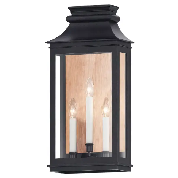 Inspired by classic colonial design, these climate-tough pocket sconces offer traditional charm and stylish finish combinations. Clear glass allows unobstructed light output and visibility into the sconces with candlesticks that stand out in their off-white finish. While the outer frame is made in a textured Black Oxide finish, the interior plate is finished either in a matching finish or contrasting Antique Copper or Verdigris finish. Available as a one, two, or three-light wall sconce, this offering of pocket sconces presents another style of Vivex outdoor products complementing more traditional exteriors.