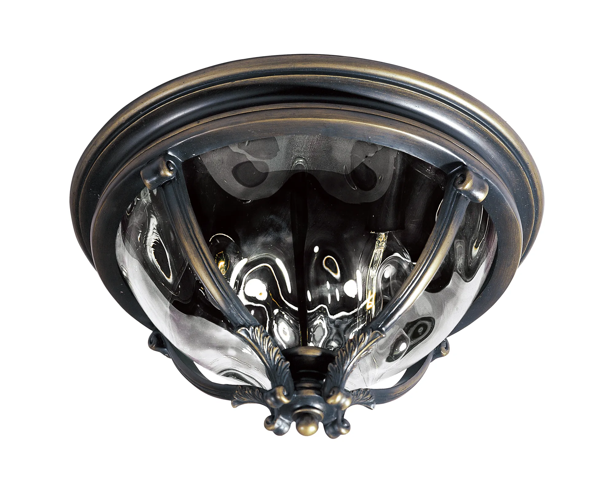 Camden VX Three Light Outdoor Ceiling Mount in Golden Bronze