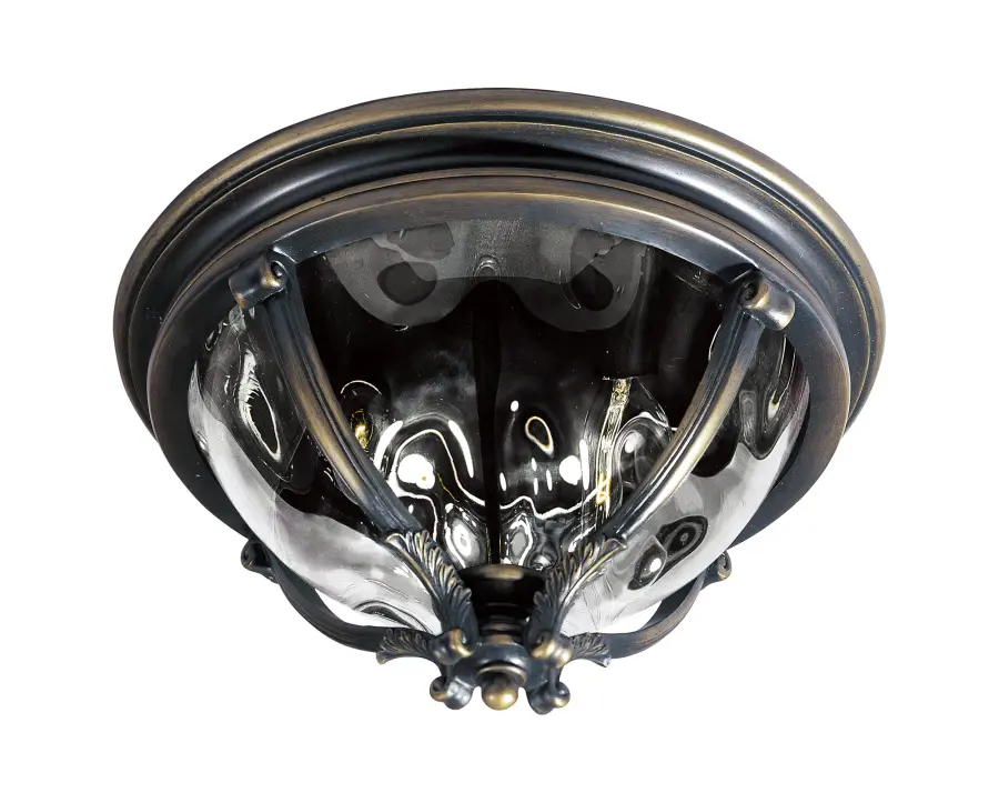 Camden VX Three Light Outdoor Ceiling Mount in Golden Bronze - Image 1