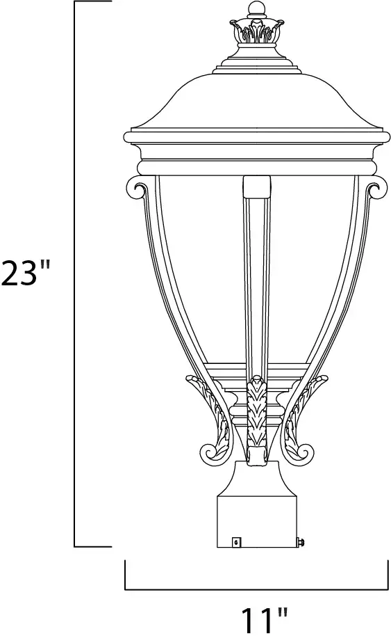 Maxim Lighting's Camden VX Collection is made with Vivex, a material twice the strength of resin, is non-corrosive, UV resistant and backed with a 5-Year Limited Warranty. Camden VX is available in our Black or Golden Bronze finish and our Water Glass. - alternate view