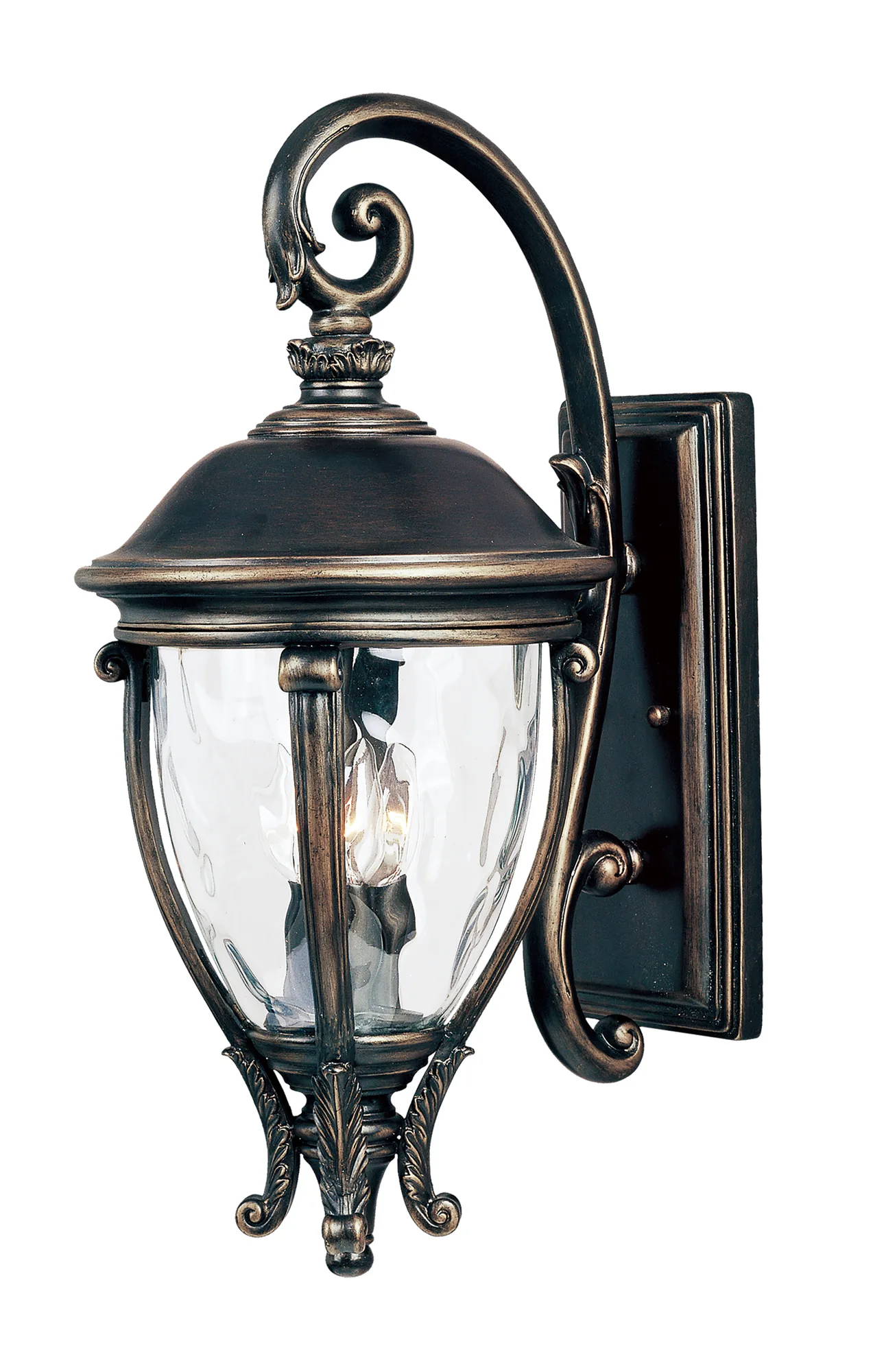 Camden VX Three Light Outdoor Wall Lantern in Golden Bronze