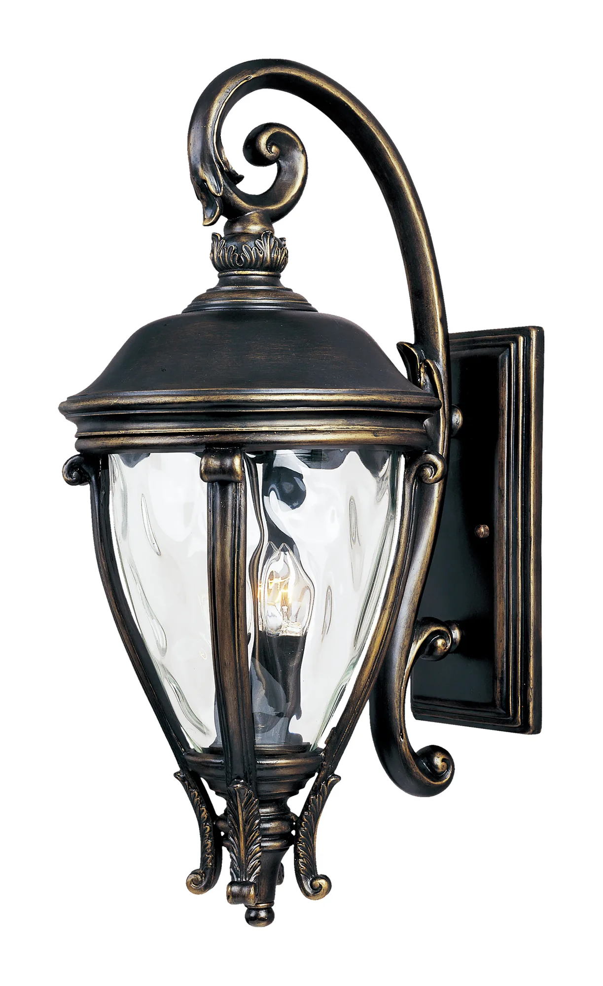 Camden VX Three Light Outdoor Wall Lantern in Golden Bronze