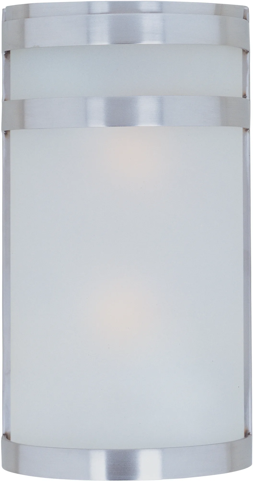 Arc Two Light Outdoor Wall Lantern in Stainless Steel