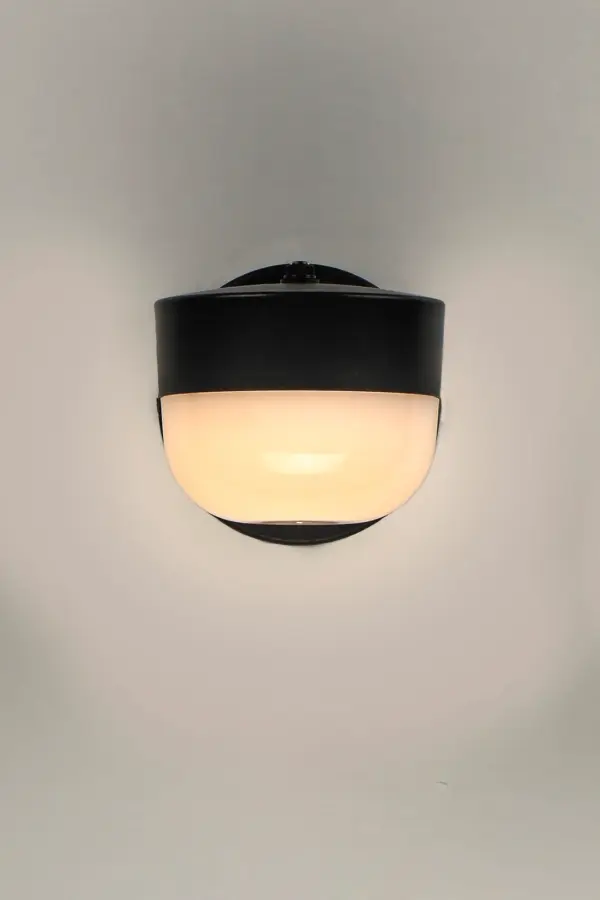 This economical LED option is constructed of Black high impact polycarbonate, making it perfect for multi-family projects. Choose the photocell option to increase the environmental aspect of this fixture. - alternate view