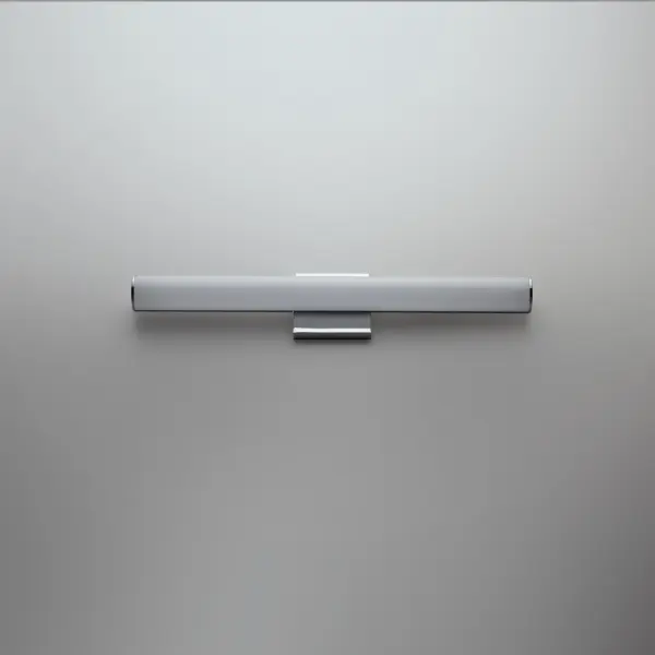 Tubular shaped White acrylic diffusers mount to frames of Polished Chrome, Satin Nickel, or Black. Powered by 3000K LED these fixtures work well in a variety of contract applications. Collection: Rail Finish: Polished Chrome Width: 18.00" Height: 4.75" Length: 18.00" Weight: 1.71 lb Extension from Wall: 2.50" Wire: 8" Canopy: 4.75"x4.75" Bulbs Included Number of Bulbs: 1 Maximum Wattage: 12.00 W Bulb Type: AC Bulb Base: Dedicated Light Source: LED Light Output: 930.00 lm Color Temperature: 3000 K CRI: 90 Rated Average Life: 50000 Voltage: 120.00 V Material: Aluminum, Acrylic Safety Listing: cETLus Safety Rating: Damp ADA Title 24 LED Manufacturer Warranty: 5 Spec Sheet Instructions Parts Diagram - alternate view