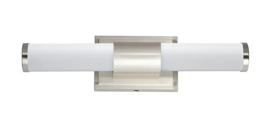 Optic LED Bath Vanity Light in Satin Nickel - Image 1