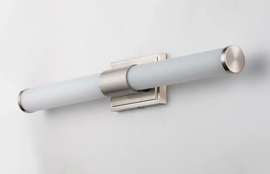 Optic LED Bath Vanity Light in Satin Nickel - Image 2