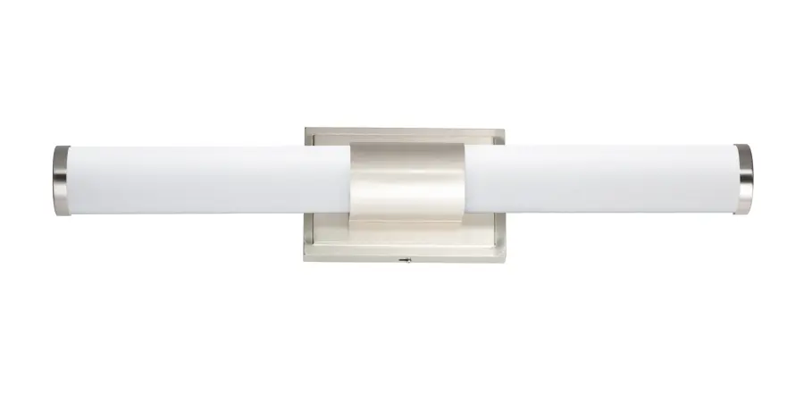 Optic LED Bath Vanity Light in Satin Nickel - Image 1