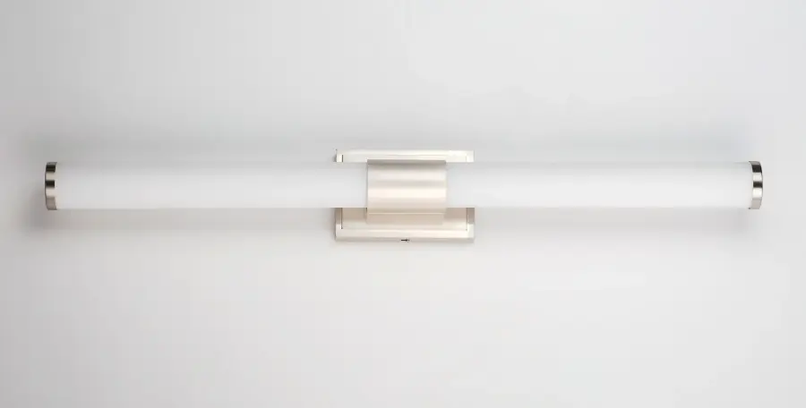Optic LED Bath Vanity Light in Satin Nickel - Image 4
