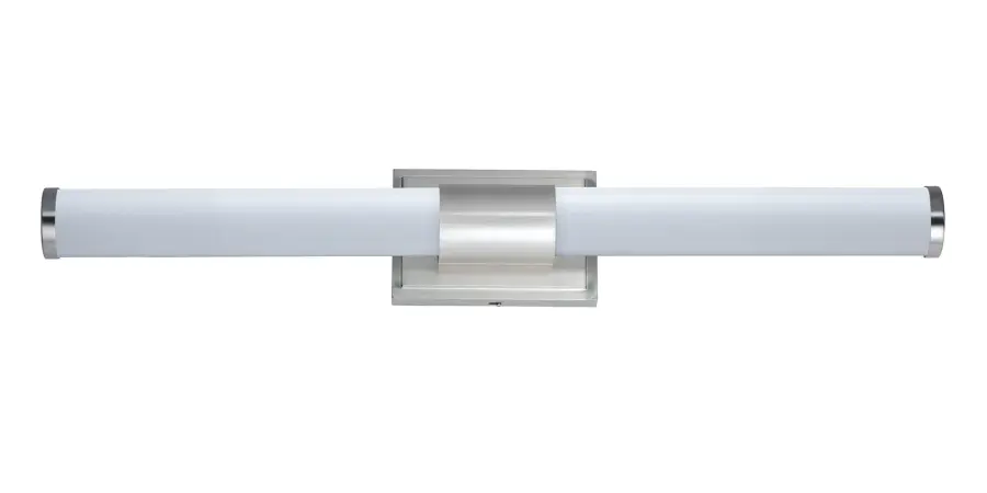 Optic LED Bath Vanity Light in Satin Nickel - Image 1