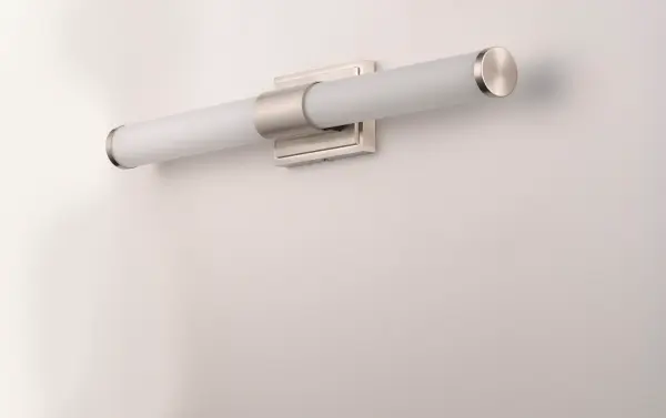 Optic LED Bath Vanity Light in Satin Nickel - Image 4