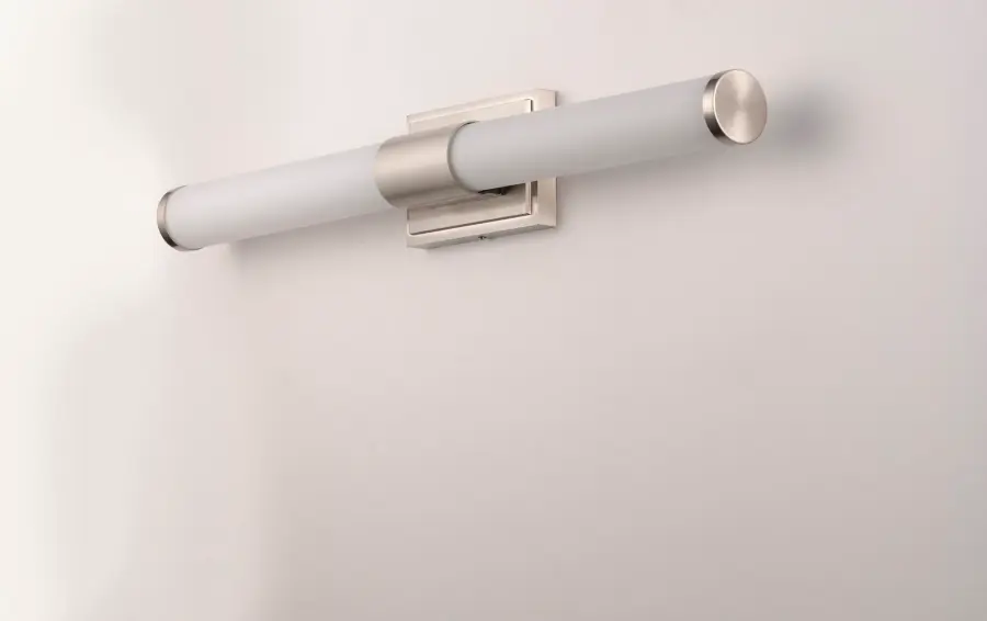 Optic LED Bath Vanity Light in Satin Nickel - Image 4