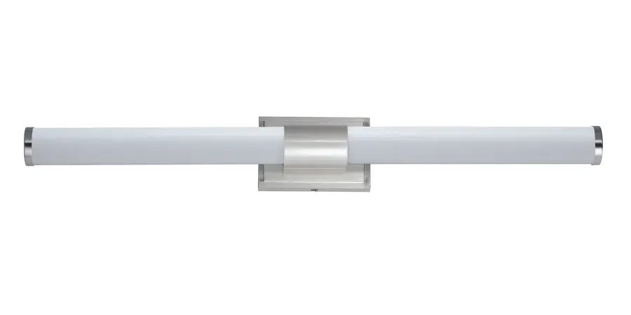 Optic LED Bath Vanity Light in Satin Nickel - Image 1
