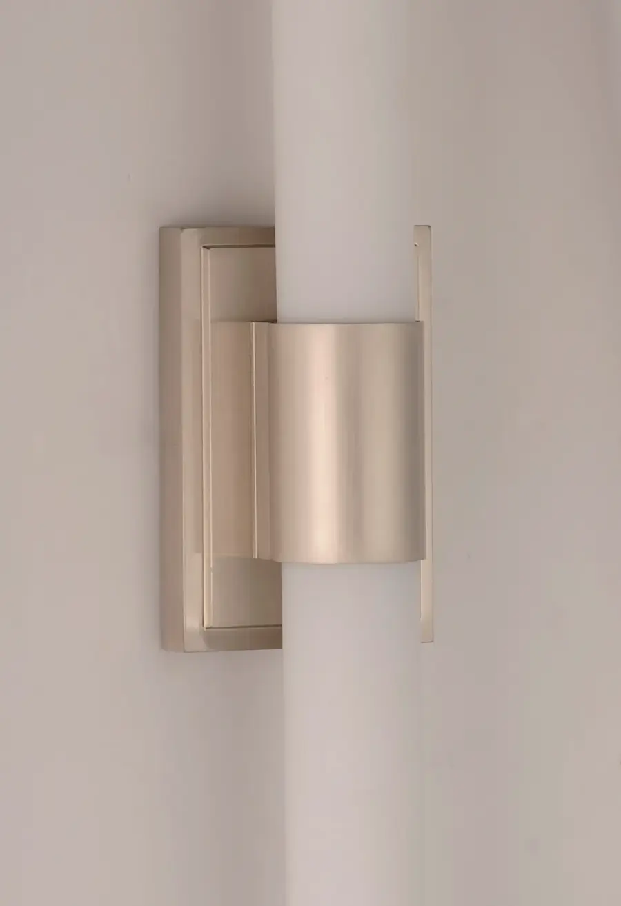 Optic LED Bath Vanity Light in Satin Nickel - Image 4
