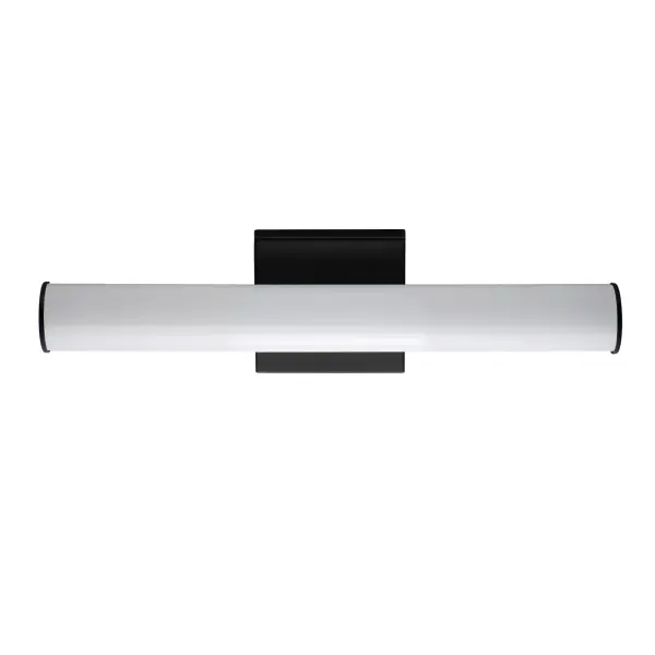 A rail of tubular Matte White acrylic evenly diffuses ample LED lighting in a simple and stylish sconce configuration. Available in a full range of sizes with frames in Polished Chrome, Satin Nickel, or Black these LED bath bars coordinate with the most popular hardware and fixtures. A 5-color option toggle switch is accessible to adjust the color of the LED between warm 2700K to multiple neutral color tones and a bright 5000K making the collection complete in its offering for a variety of applications.
