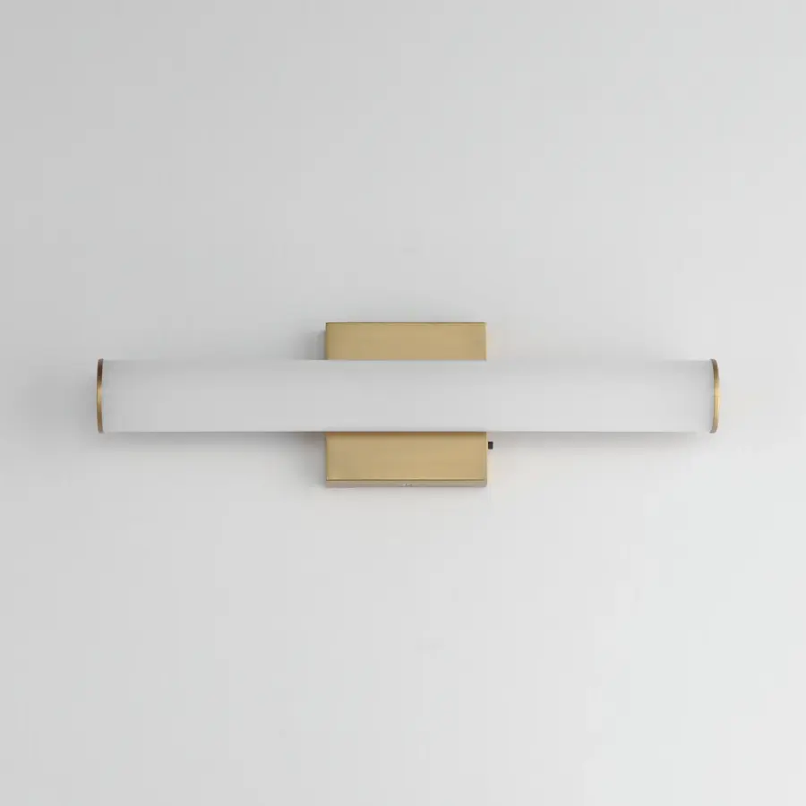 Rail 5CCT LED Bath Vanity in Natural Aged Brass - Image 2