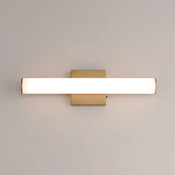 Rail 5CCT LED Bath Vanity in Natural Aged Brass - Image 3