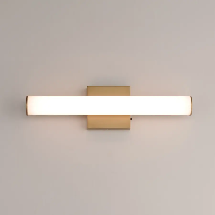 Rail 5CCT LED Bath Vanity in Natural Aged Brass - Image 3