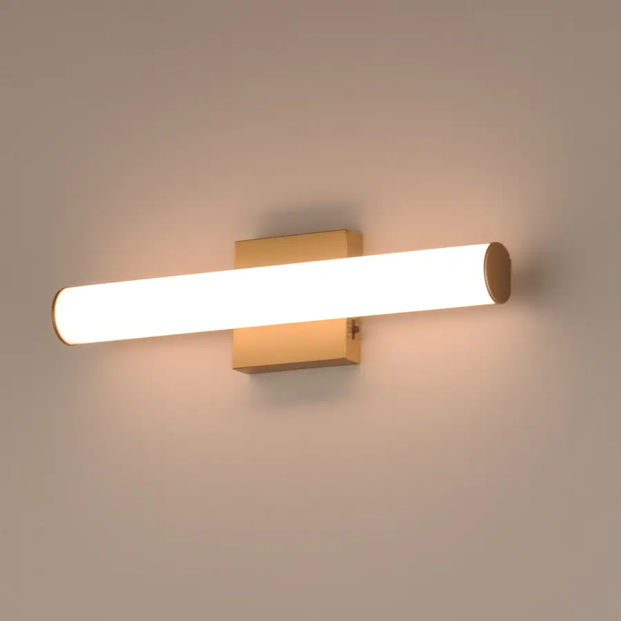 Rail 5CCT LED Bath Vanity in Natural Aged Brass - Image 4