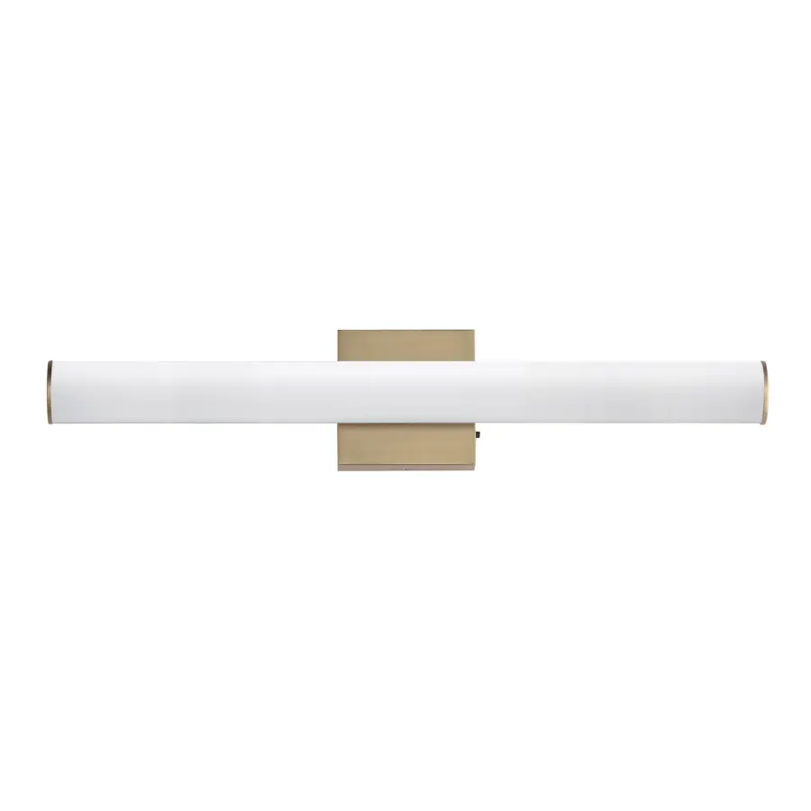 Rail 5CCT LED Bath Vanity in Natural Aged Brass