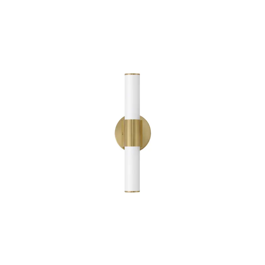 Tubo 18" LED Bath Vanity Light in Natural Aged Brass - Image 1