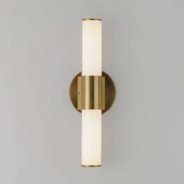 Tubo 18" LED Bath Vanity Light in Natural Aged Brass - Image 3