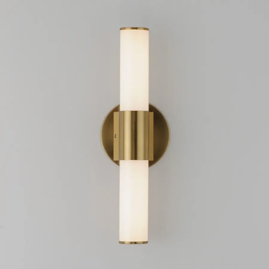 Tubo 18" LED Bath Vanity Light in Natural Aged Brass - Image 3