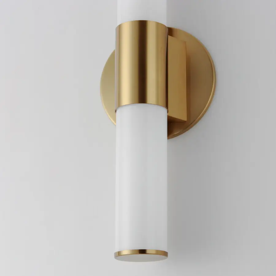 Tubo 18" LED Bath Vanity Light in Natural Aged Brass - Image 4
