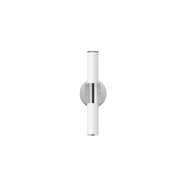 A tube of light extends in both directions in this clean and contemporary LED wall sconce. Available in various lengths and finishes, the fixture can either be mounted directly from its frame on a single gang box or with the use of the five inch cover plate provided for standard junction boxes. Select from 5 different color temperatures using an easily accessible switch on the frame. Collection: Tubo Finish: Polished Chrome Glass: White Width: 18.00" Height: 3.00" Length: 18.00" Weight: 1.48 lb Extension from Wall: 3.50" Wire: 6" Canopy: 6"x6" Bulbs Included Number of Bulbs: 1 Maximum Wattage: 20.00 W Bulb Type: LED Bulb Base: Integrated Light Source: LED Light Output: 1400.00 lm Color Temperature: 2700 K CRI: 90 Rated Average Life: 50000 Voltage: 120.00 V Material: PMMA Acrylic, Aluminum Safety Listing: cETLus Safety Rating: Damp Energy Efficient ADA Title 24 LED Manufacturer Warranty: 5 Spec Sheet Instructions