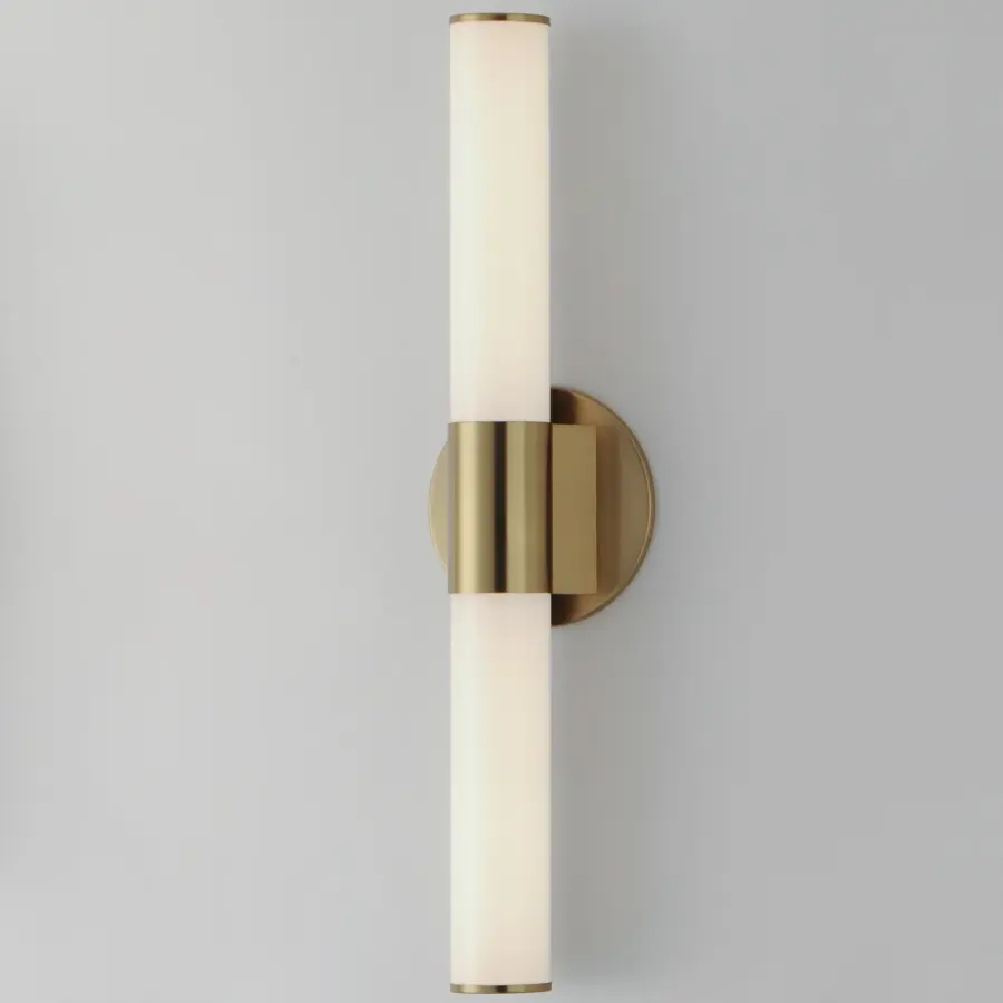 Tubo 24" LED Bath Vanity Light in Natural Aged Brass - Image 2