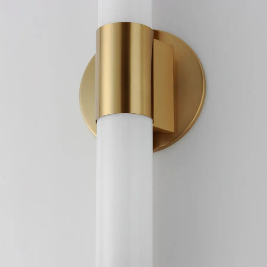 Tubo 24" LED Bath Vanity Light in Natural Aged Brass - Image 3
